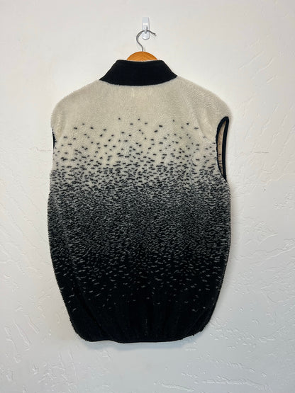 Duffel Sportswear Black & Cream Ombre Fleece Vest