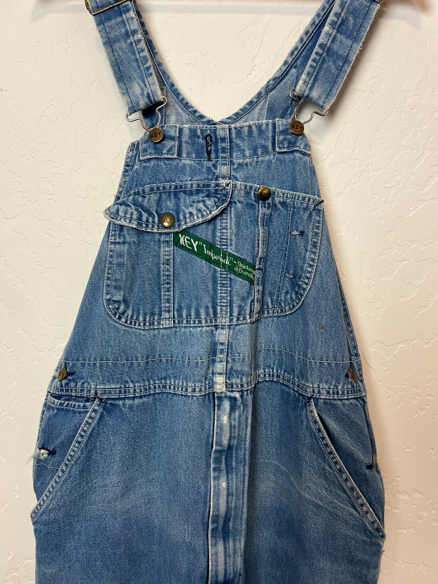 Key Imperial Denim Bib Overalls - Size 34