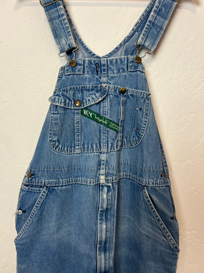 Key Imperial Denim Bib Overalls - Size 34
