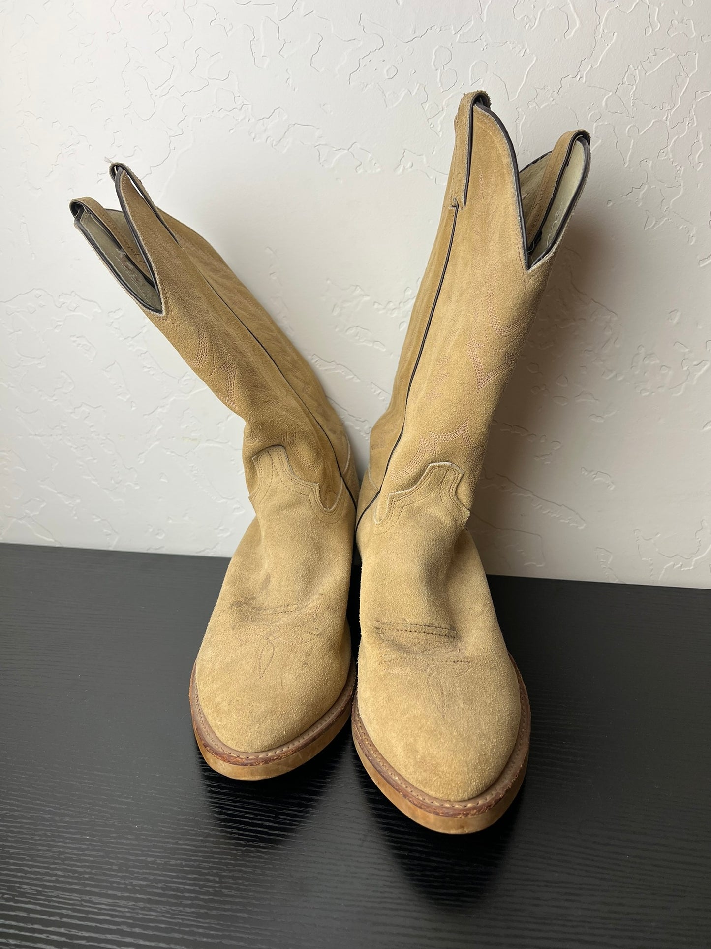 Suede Western Boots - Tan 10EE