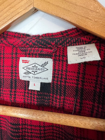 Levi's x Justin Timberlake Fresh Leaves Red Plaid Flannel - Size L