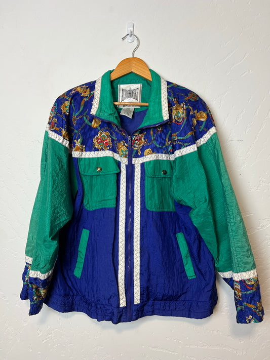Active Frontier Baroque Print Colorblock Windbreaker - Size L