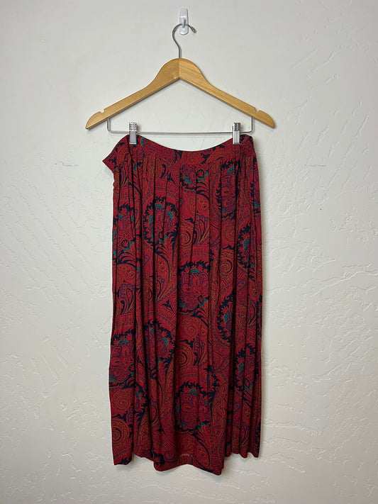 Alfred Dunner Paisley Rayon Skirt - L