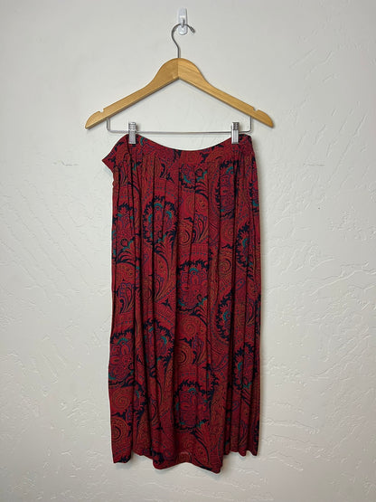 Alfred Dunner Paisley Rayon Skirt - L