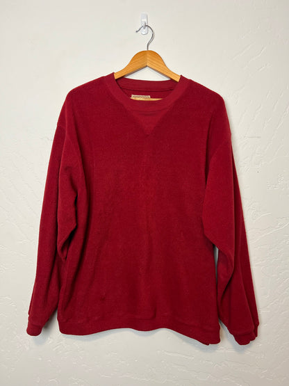 Woolrich Burgundy Red Fleece Sweater - Men's Size L