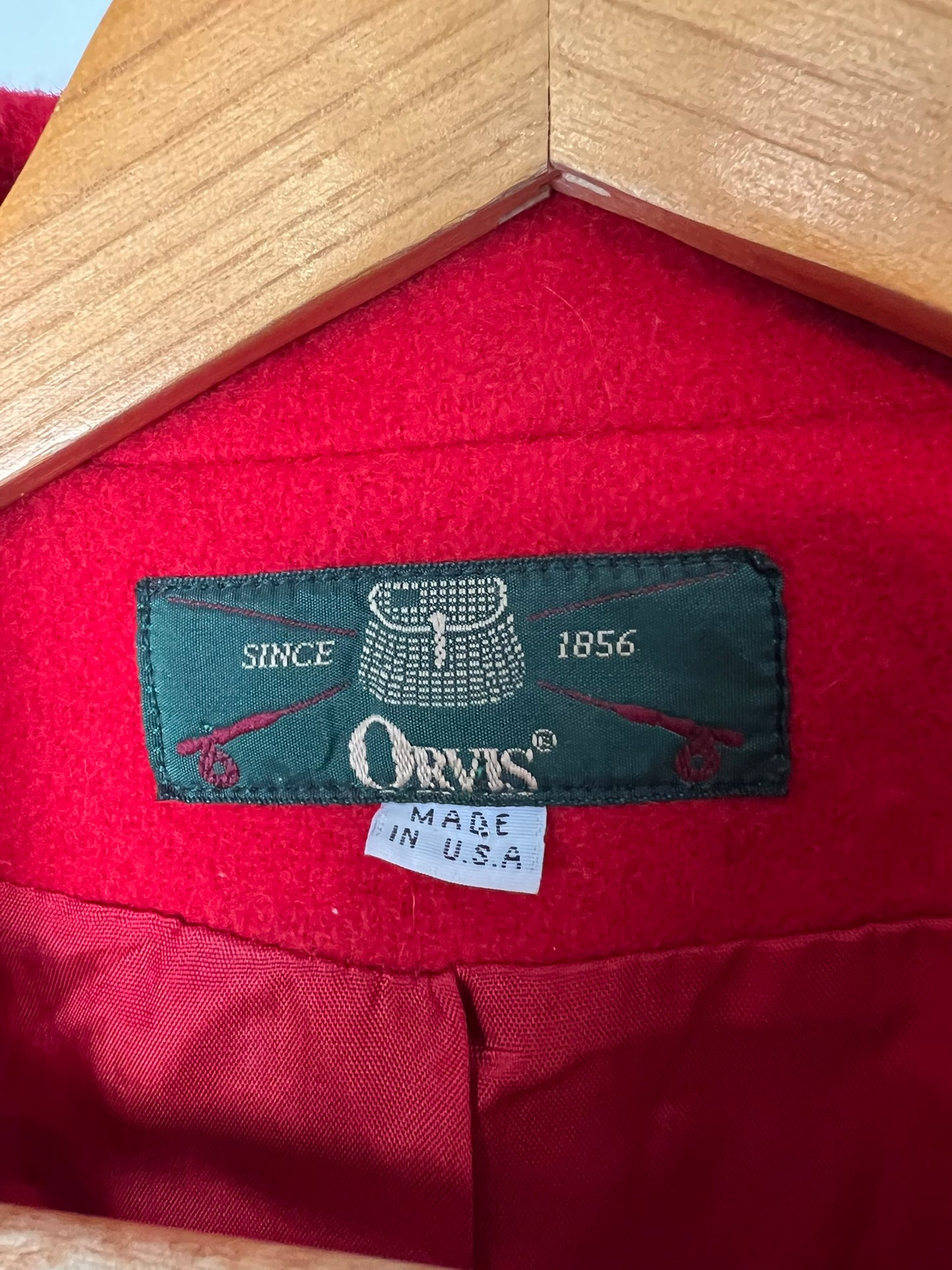 Orvis Red Wool Swing Coat - L